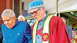 Jagdeep Dhankhar, article 370, Abrogation of Article 370, Omar Abdullah, Shri Mata Vaishno Devi University, Indian express news, current affairs