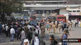 MSRTC bus depot in Swargate on Thursday where as 26 year old girl raped in a bus on Tuesday. Express photograph by Arul Horizon