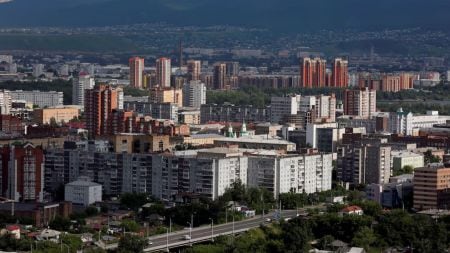 A view shows the Siberian city of Krasnoyarsk, Russia. Yekaterina Fatyanova, 37, was interned on April 28 last year at the KKPND No.1 psychiatric hospital in her home city of Krasnoyarsk after being accused of discrediting the Russian armed forces by publishing an article in a small opposition newspaper she ran in her spare time. (Reuters File)