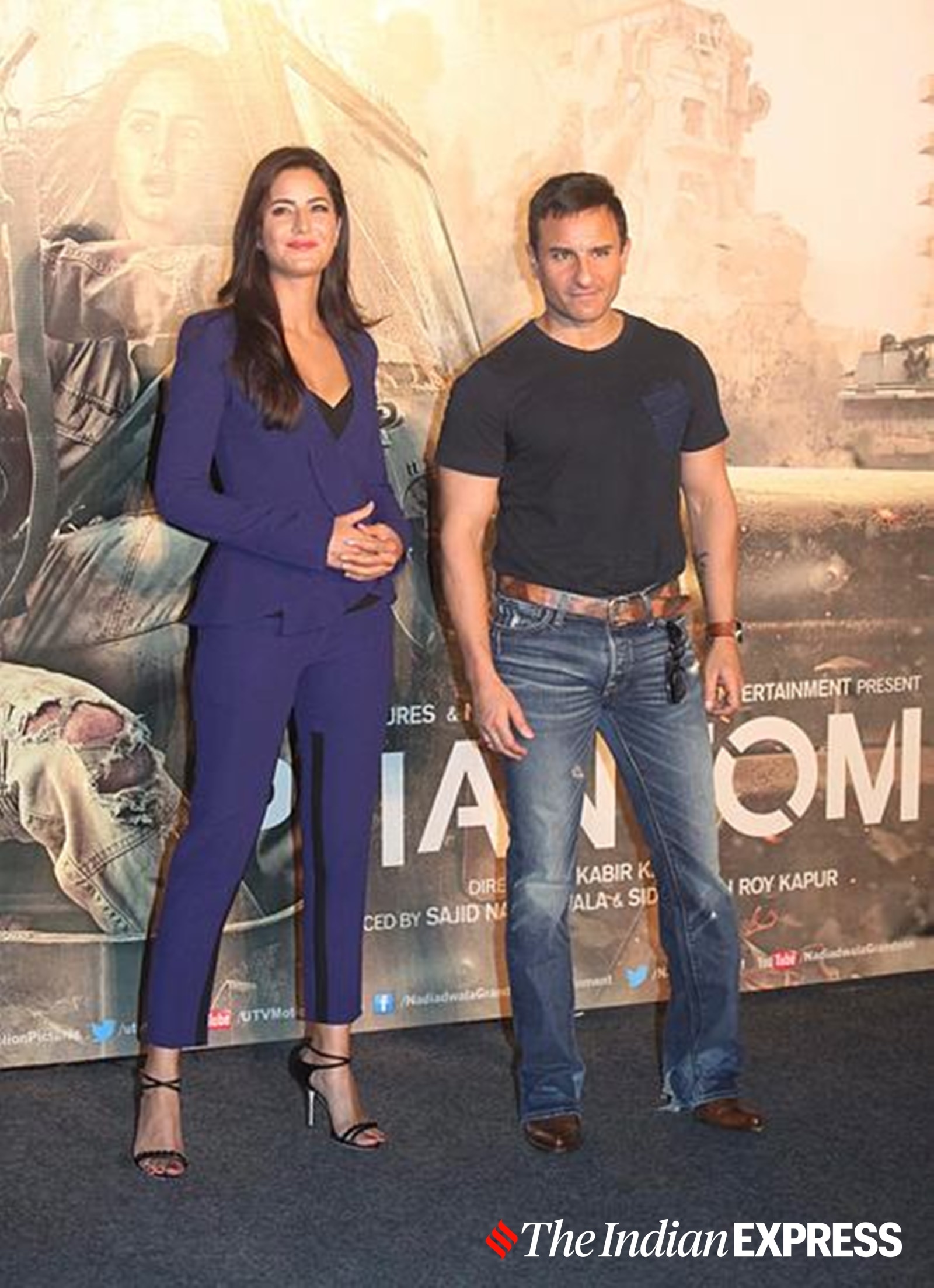 Katrina Kaif and Saif Ali Khan at the promotions of their film Phantom 