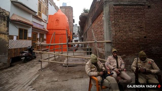 Police security at Sambhal City after violence. (Express File Photo by Gajendra Yadav)