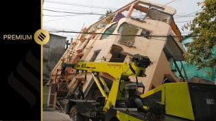 Kolkata Municipal Corporation's demolition of Subho Apartment at Vidyasagar Colony in South Kolkata. Express photo: Partha Paul