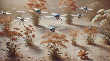 The tiny robots have flapping wings that imitate the movements of bees, and they weigh under a gram. (AI-generated image for representation: OpenAI)