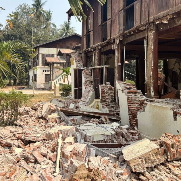 A 7.7 magnitude earthquake hit Myanmar and Bangkok on Friday, leading to severe structural damage and possible casualties. (Photo - AP)