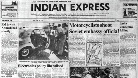 Soviet official killed, Forty Years Ago, Cheaper electronics, H M Ershad wins, Evacuating Indians, editorial, Indian express, opinion news, current affairs
