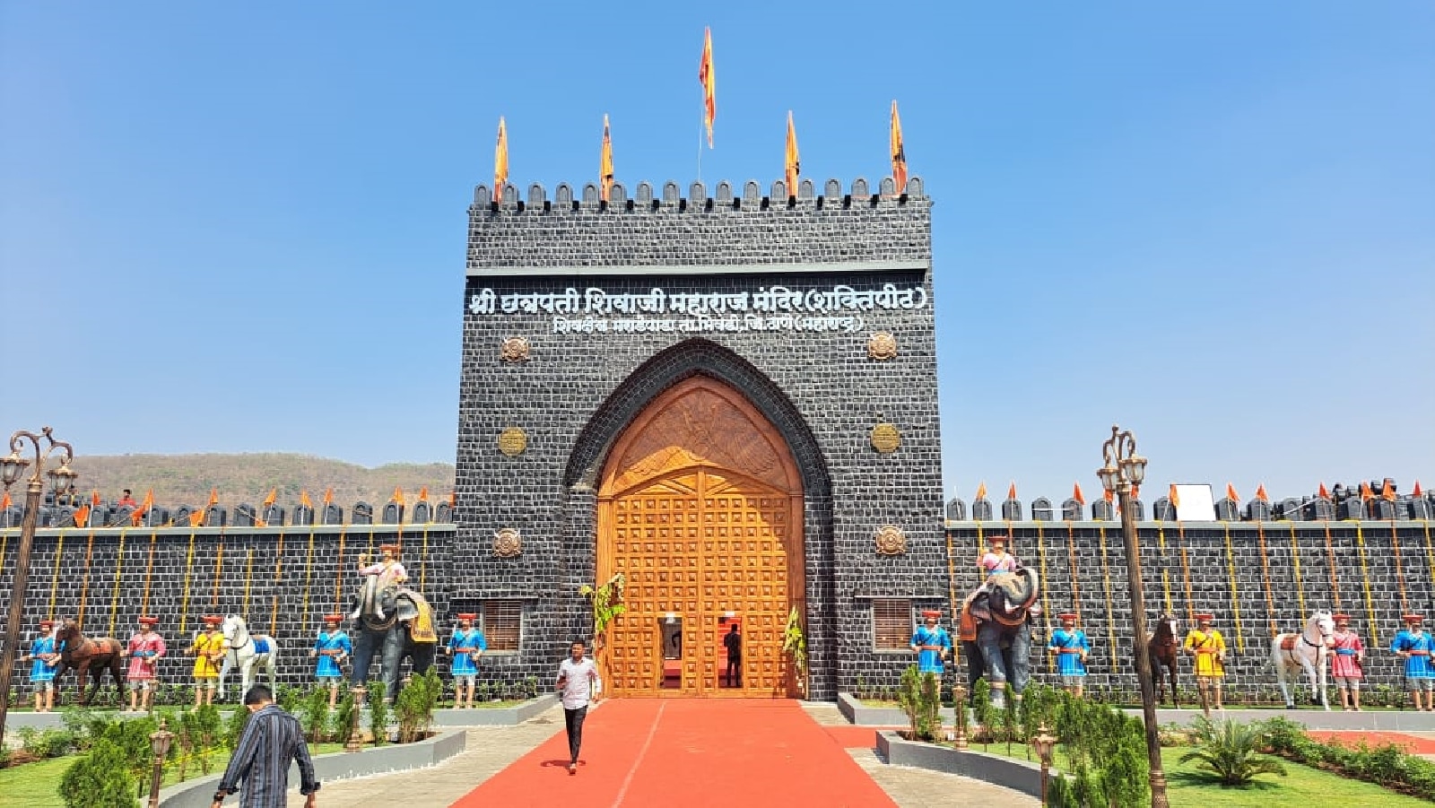 The main gate is 42 feet high, with a 27 feet high teakwood gate. (Express Photo)