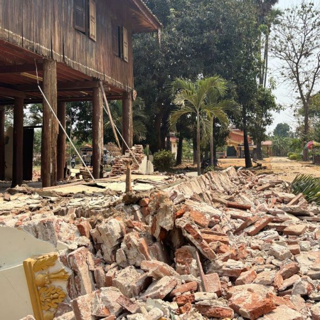 The midday temblor was followed by a strong 6.4 magnitude aftershock, and people in Bangkok evacuated from their buildings were cautioned to stay outside in case there were more.