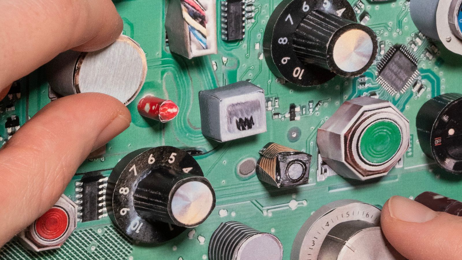 A photo illustration of fingers turning knobs and dials on a circuit board. Vibecoding, a term that was popularised by the AI researcher Andrej Karpathy, is useful shorthand for the way that today’s AI tools allow even nontechnical hobbyists to build fully functioning apps and websites, just by typing prompts into a text box. Source Photographs by Sue Bernstein and Paul Denzer. (Ben Denzer/The New York Times)
