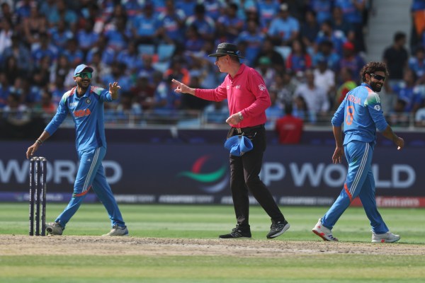 Ravindra Jadeja (R) and Axar Patel finished with identical economy (4.35) in the Champions Trophy. (AP)