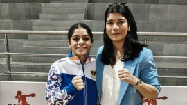 Anamika Hooda (RSPB) with Nikhat Zareen (World Champion).