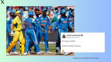 Anand Mahindra replied to a post in which a cricket fan urged him not to watch the match