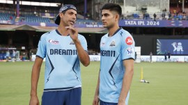 Ashish Nehra and Shubman Gill Micro management of team tactics during a game has been a hall mark of Gujarat Titans coach Ashish Nehra. (Sportzpics/BCCI)