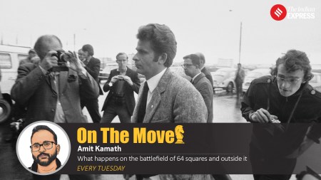 Russian world chess champion Boris Spassky, center, is followed by a member of the Soviet Delegation to the world chess championships in Reykjavik, Iceland on July 5, 1972, after they walked out of a meeting representatives of Bobby Fischer, Spassky's challenger from America. (AP Photo)