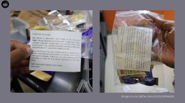 The heartfelt note given to other passengers on the flight