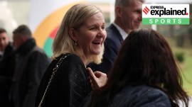 Kirsty Coventry is seen before the opening ceremony of the 144th IOC Session. (REUTERS/Louisa Gouliamaki)