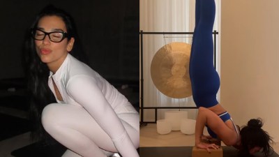 Dua Lipa has been focusing on stretching and brick yoga to keep her body in peak condition