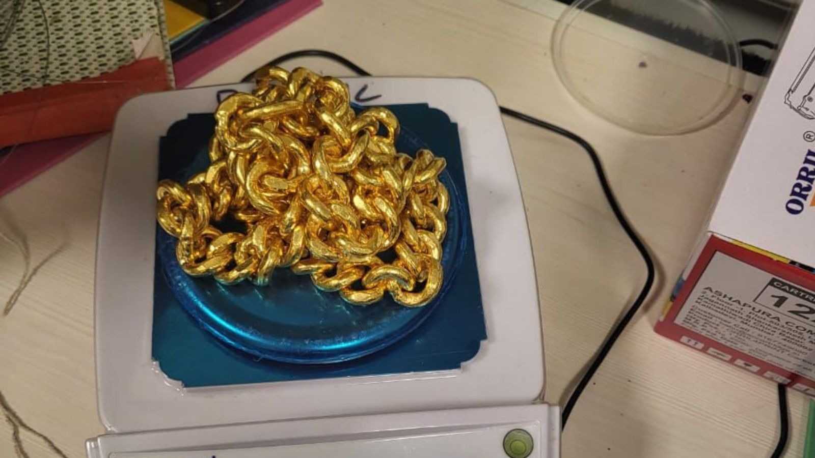 “The gold, valued at Rs 3,44,38,796, was concealed under the suspect’s clothing,” an official said.