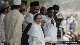 Mamata Banerjee also hit out at the BJP, asking: "If they (BJP) have problems with the minorities, will they change the Constitution of the country?" (File photo)