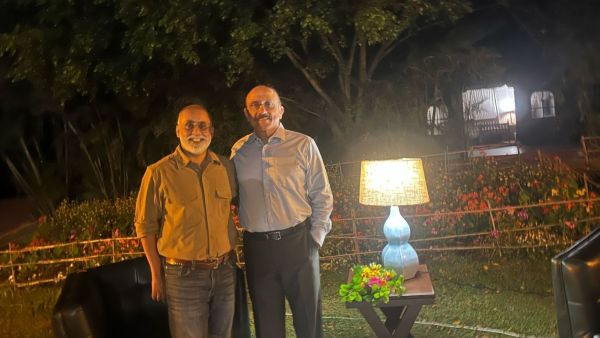 Harkirat Ahluwalia (left) with the author Dr Thomas Mathew.