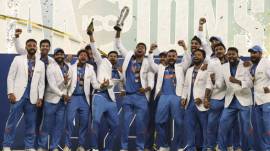 Champions Trophy India white jackets