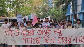 Protests erupt at Jadavpur University over student elections and security concerns.
