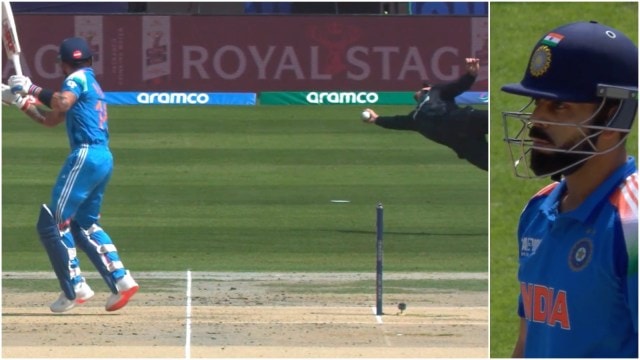 Virat Kohli dismissed by a stunning catch taken by Glenn Phillips (Screengrabs: JioHotstar)