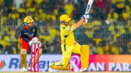 MS Dhoni of Chennai Super Kings bats in the Indian Premier League (IPL 2025) match against Royal Challengers Bengaluru at the MA Chidambaram Stadium. (Sportzpics for IPL)