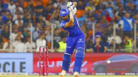 MI vs KKR: Rohit Sharma of Mumbai Indians plays a shot during an Indian Premier League (IPL 2025) match. (Sportzpics for IPL)