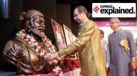UBT Chief Uddhav Thackeray at Marathi Bhasha Diwas program at Birla Matoshree Sabha Mumbai. Express photo by Pradip Das, 27th Feb 2025, Mumbai