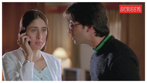 Kareena Kapoor and Shahid Kapoor in Jab We Met.