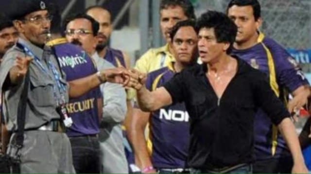 The incident happened right after an IPL game at the Wankhede Stadium where SRK's team, the Kolkata Knight Riders had defeated the Mumbai Indians.