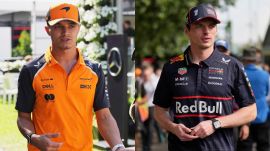 L-R: McLaren's Lando Norris and Red Bull Racing's Max Verstappen. (AP)