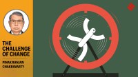 Rhetoric has failed to overcome reality. It is clear that neither the Awami League nor the Bangladesh Nationalist Party (BNP) will enter into any coalition arrangement with the NCP. (Illustration by C R Sasikumar)