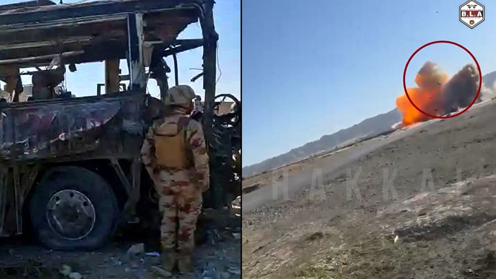 WATCH: Baloch Liberation Army’s attack on Pakistani paramilitary convoy that killed at least 5