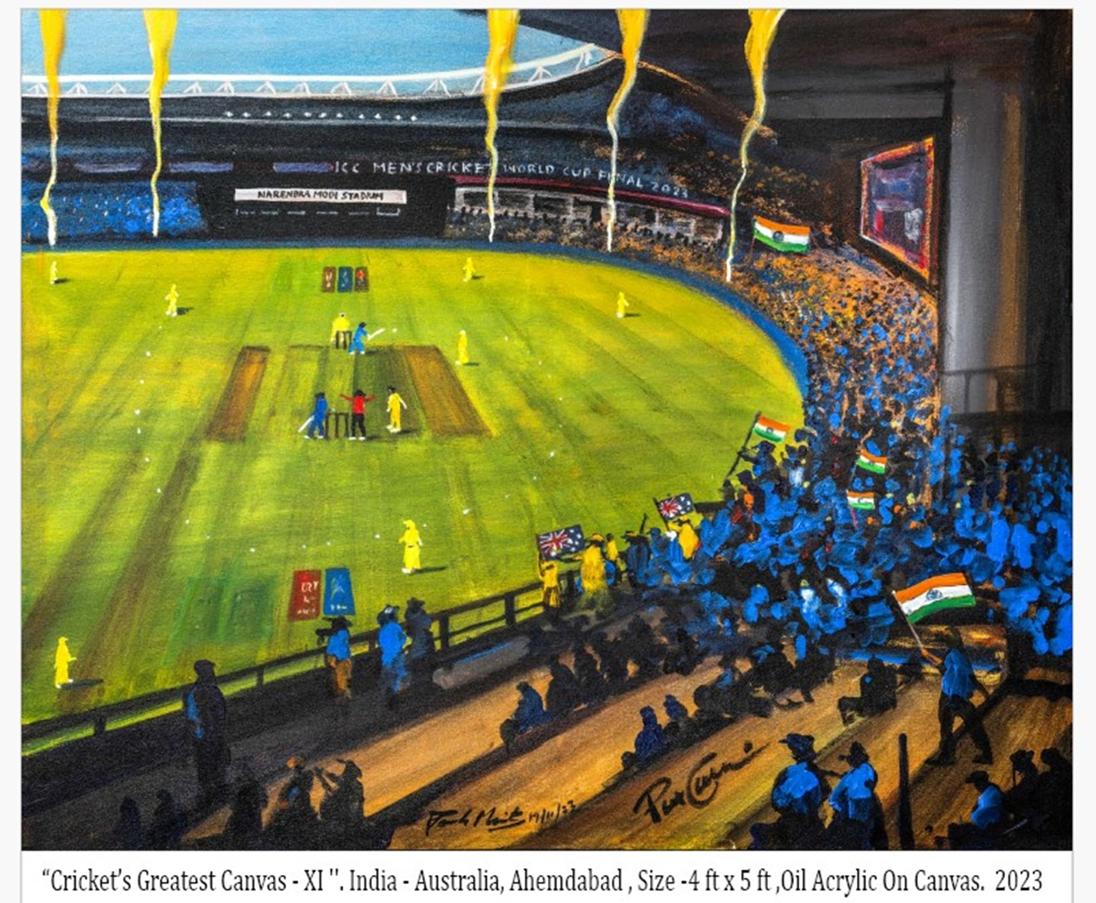paresh maity, ICC world cup, iccworld cup live painting, rohit sharma