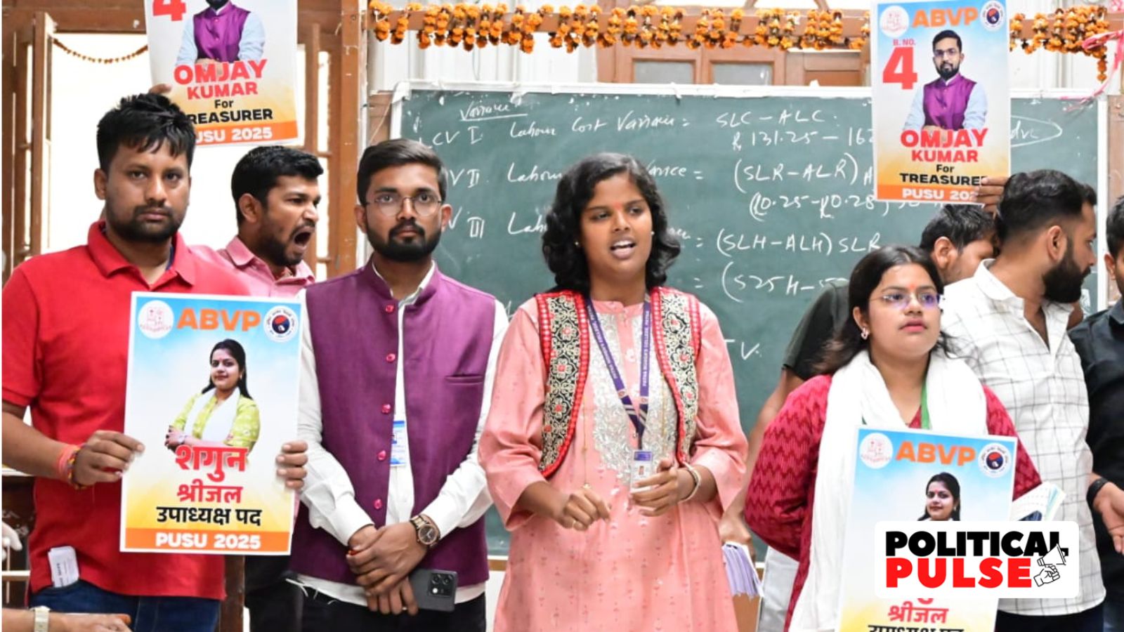 Akhil Bharatiya Vidyarthi Parishad, campaigning in the Patna University Students Union elections.