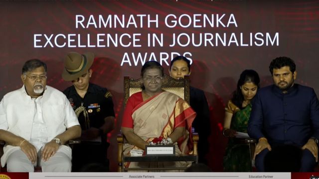 President Droupadi Murmu presented the Ramnath Goenka Awards today.