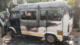 Two survivors of the minibus fire told police they had observed Humbardikar made some movements under his legs before closing and locking the door on their side. (File Photo)