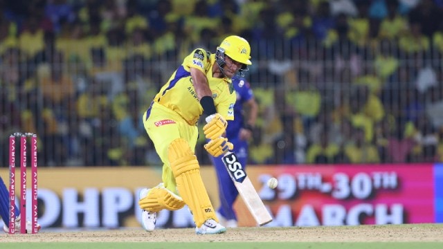 Chennai Super Kings' Rachin Ravindra in action against Mumbai Indians during IPL 2025. (Sportzpics for IPL)