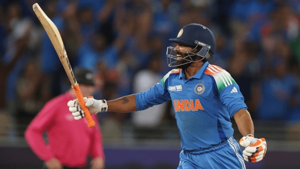 India's Ravindra Jadeja hits the winning run against New Zealand in the final of ICC Champions Trophy 2025 in Dubai. (Photo: AP)