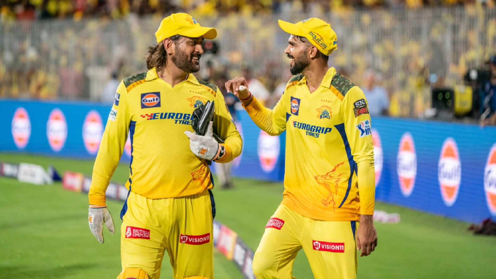 FILE PHOTO: Chennai Super Kings' MS Dhoni and Ruturaj Gaikwad. (Sportzpics for IPL)