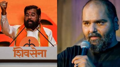 Kunal Kamra's latest standup act featured a parody song that referred to Eknath Shinde leaving the Shiv Sena in 2022, using the term "gaddar". (Credit: Instagram/ @kunal_kamra| File Image)