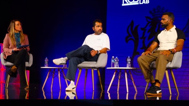 Indian hockey legend PR Sreejesh at the RCB Innovation Lab Indian Sports Summit being held at the Padukone Dravid Centre for Sports Excellence.