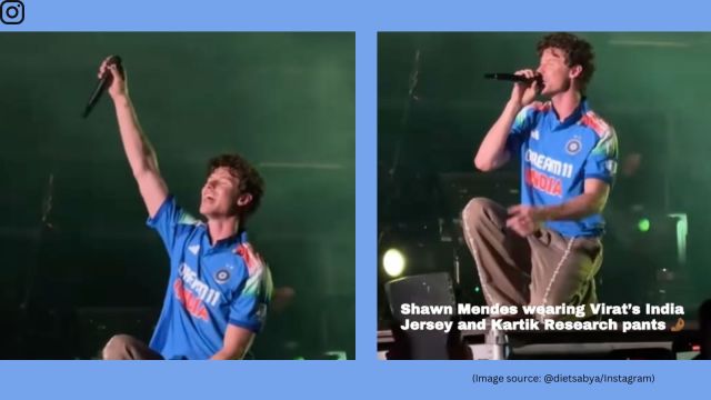 Watch Shawn Mendes pays tribute to team India, dons Virat Kohli jersey