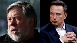 Apple co-founder Steve Wozniak (left) and SpaceX CEO Elon Musk.