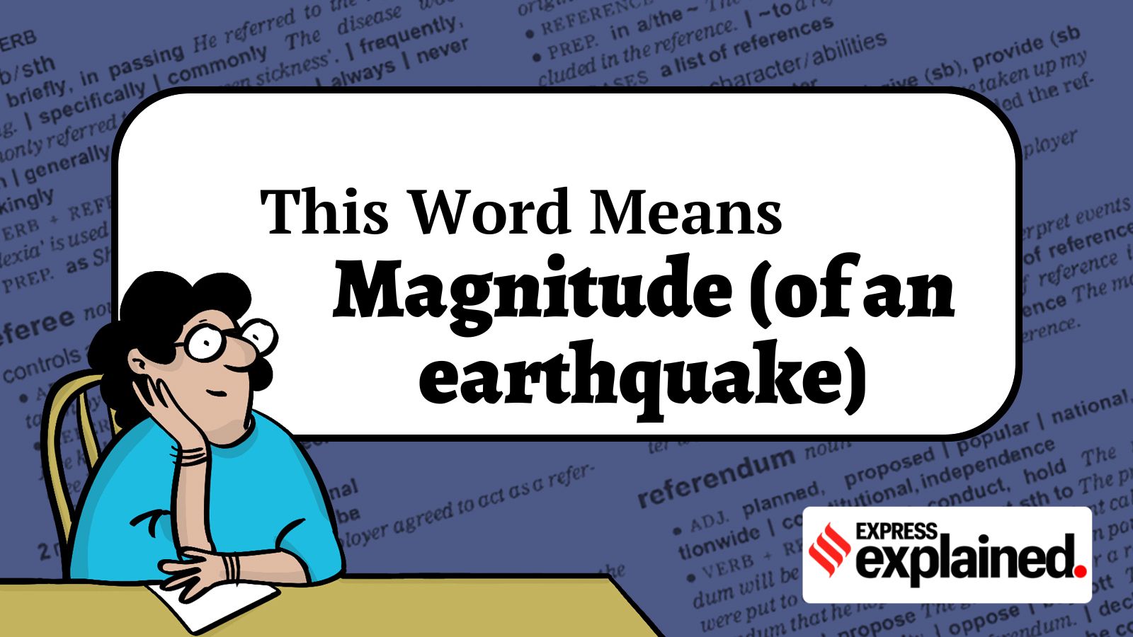 This Word Means: Magnitude (of an earthquake)
