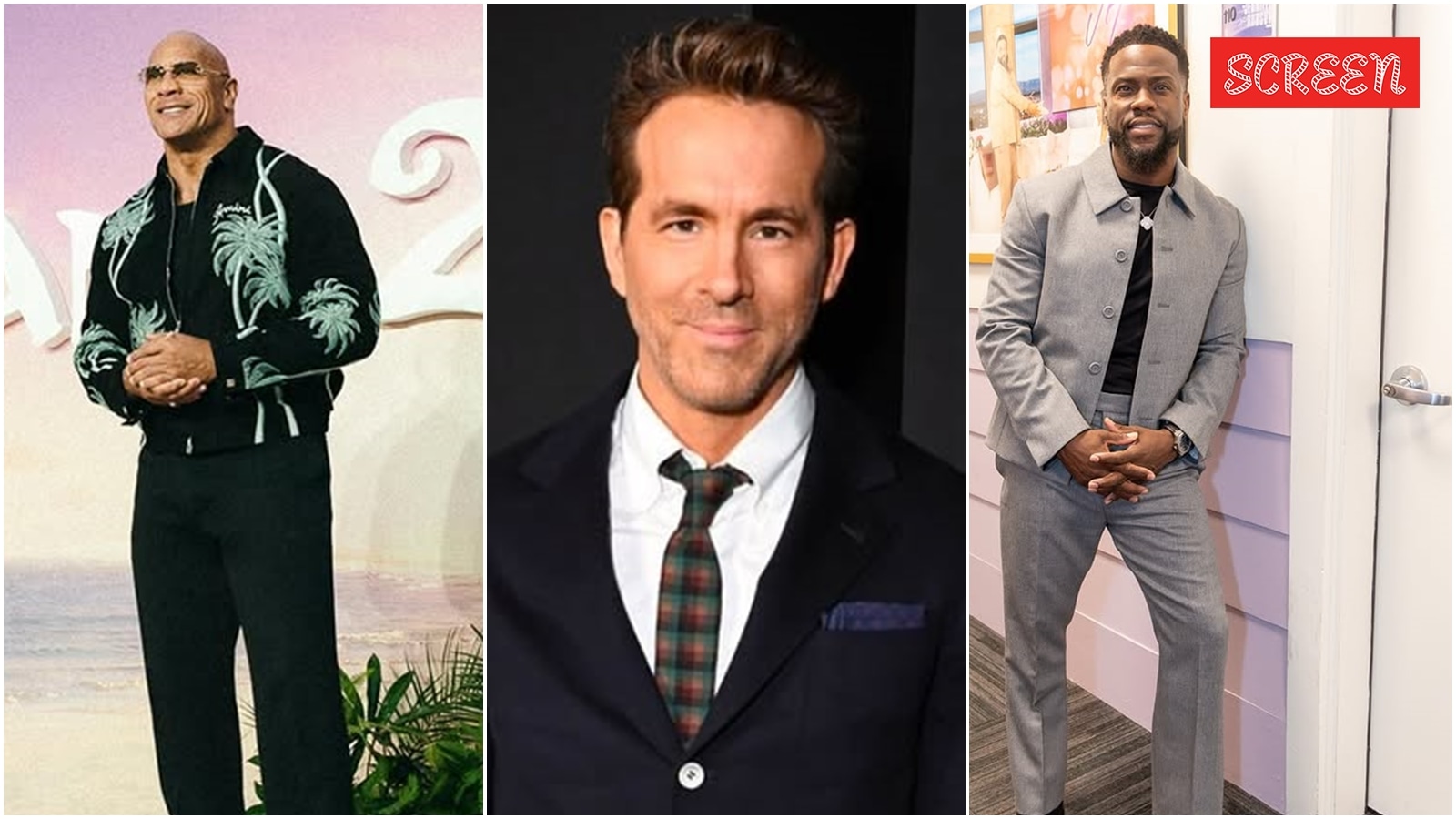 Top 10 highest paid actors in the world Dwayne Johnson tops the list, Ryan Reynolds and Kevin Hart follow