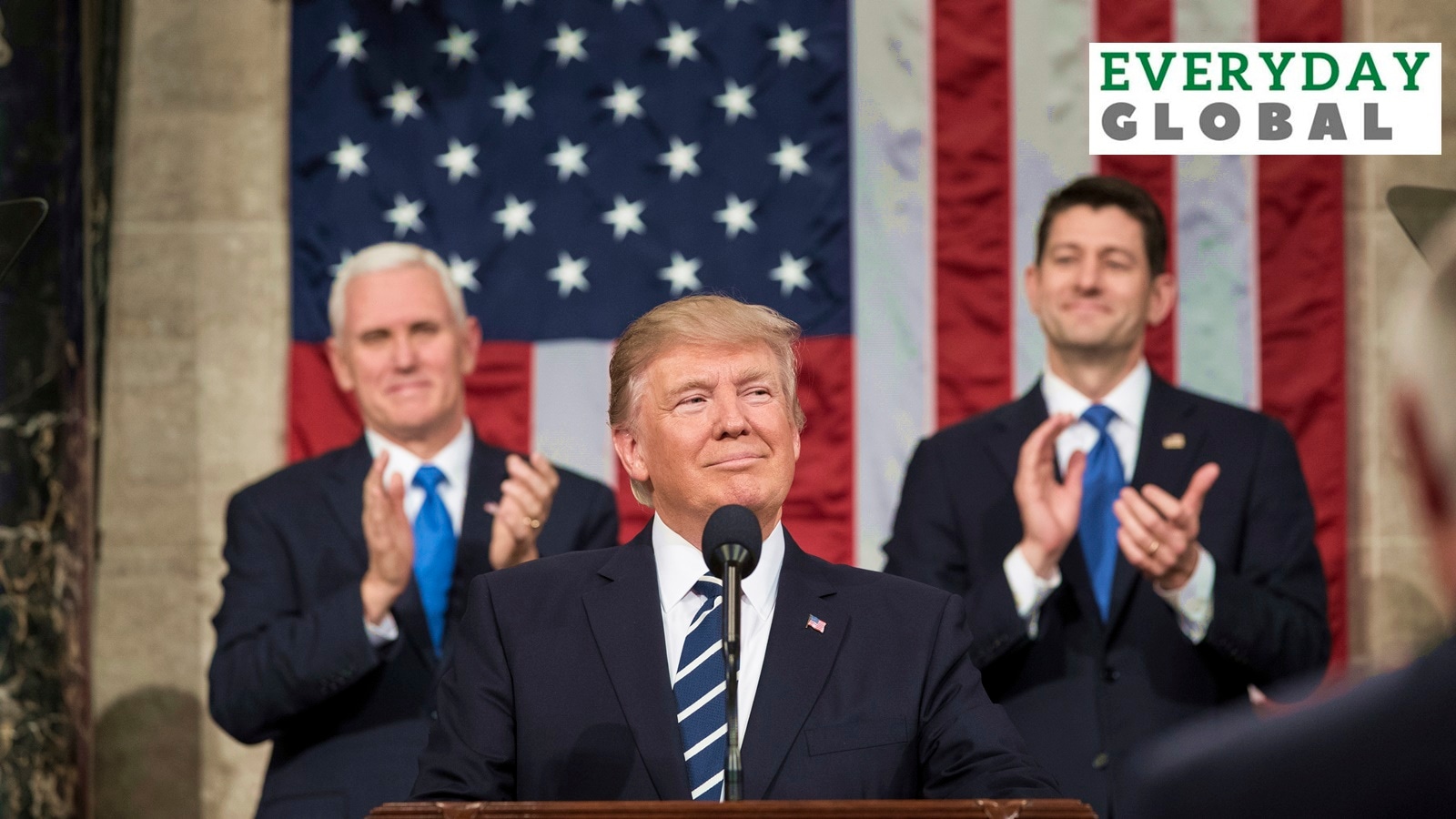 US President Donald Trump delivering his Joint Address to Congress at the U.S. Capitol Building in Washington, D.C., in 2017.
