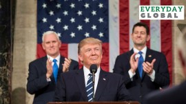 US President Donald Trump delivering his Joint Address to Congress at the U.S. Capitol Building in Washington, D.C., in 2017.