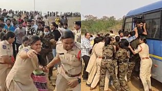 university of Hyderabad students protest, indian express